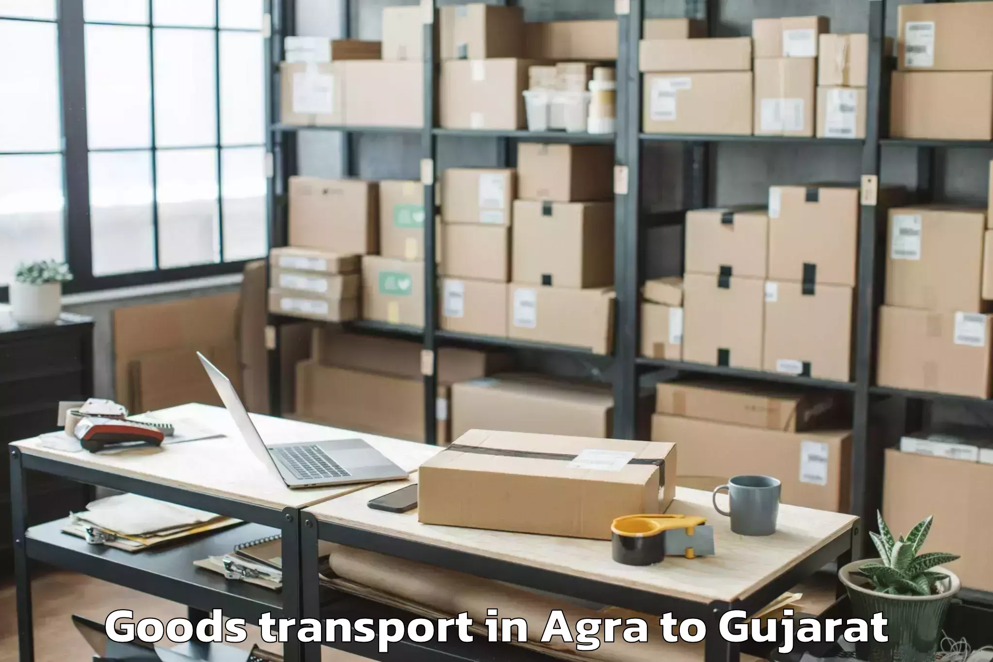 Book Your Agra to Amod Goods Transport Today